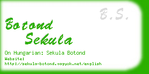 botond sekula business card